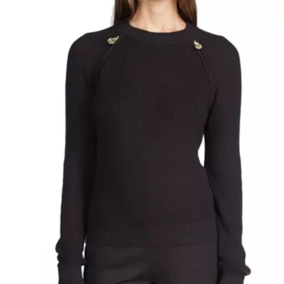 Michael Kors Gold Logo
Zipper Sweater Size Small - Picture 1 of 11